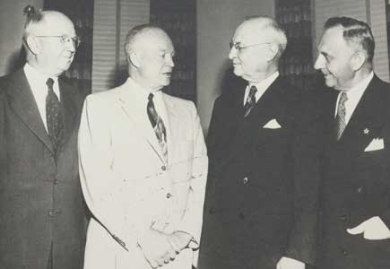 Dane Hansen with President Eisenhower in 1952