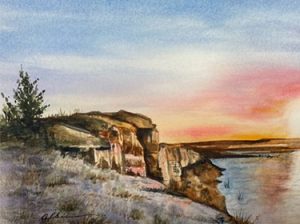 Watercolor Landscape by Laurie Albin for the 2-Day Albin Watercolor Workshop
