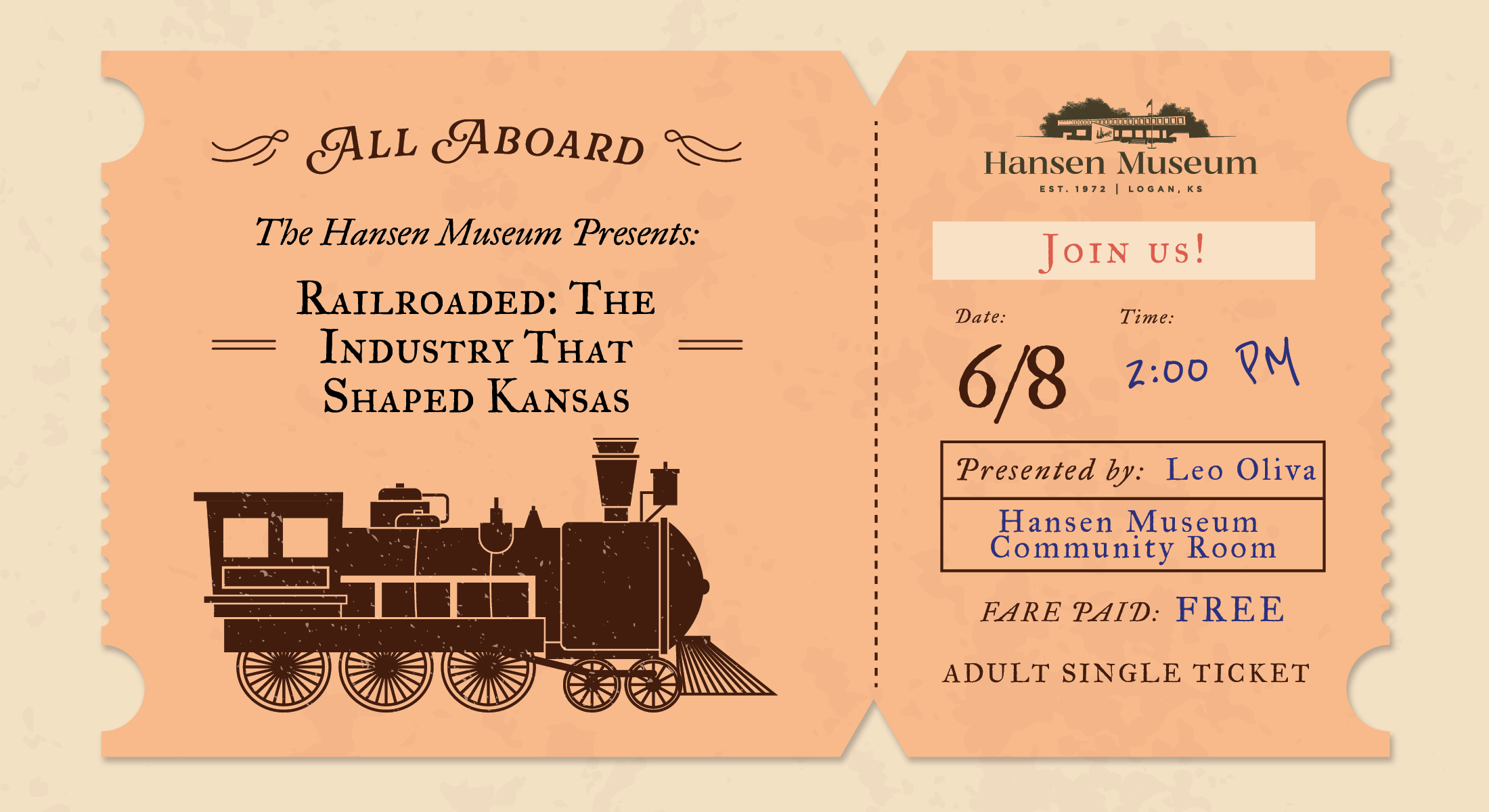 Public Invite to Railroaded: The Industry That Shaped Kansas Public Invite to Railroaded: The Industry That Shaped Kansas