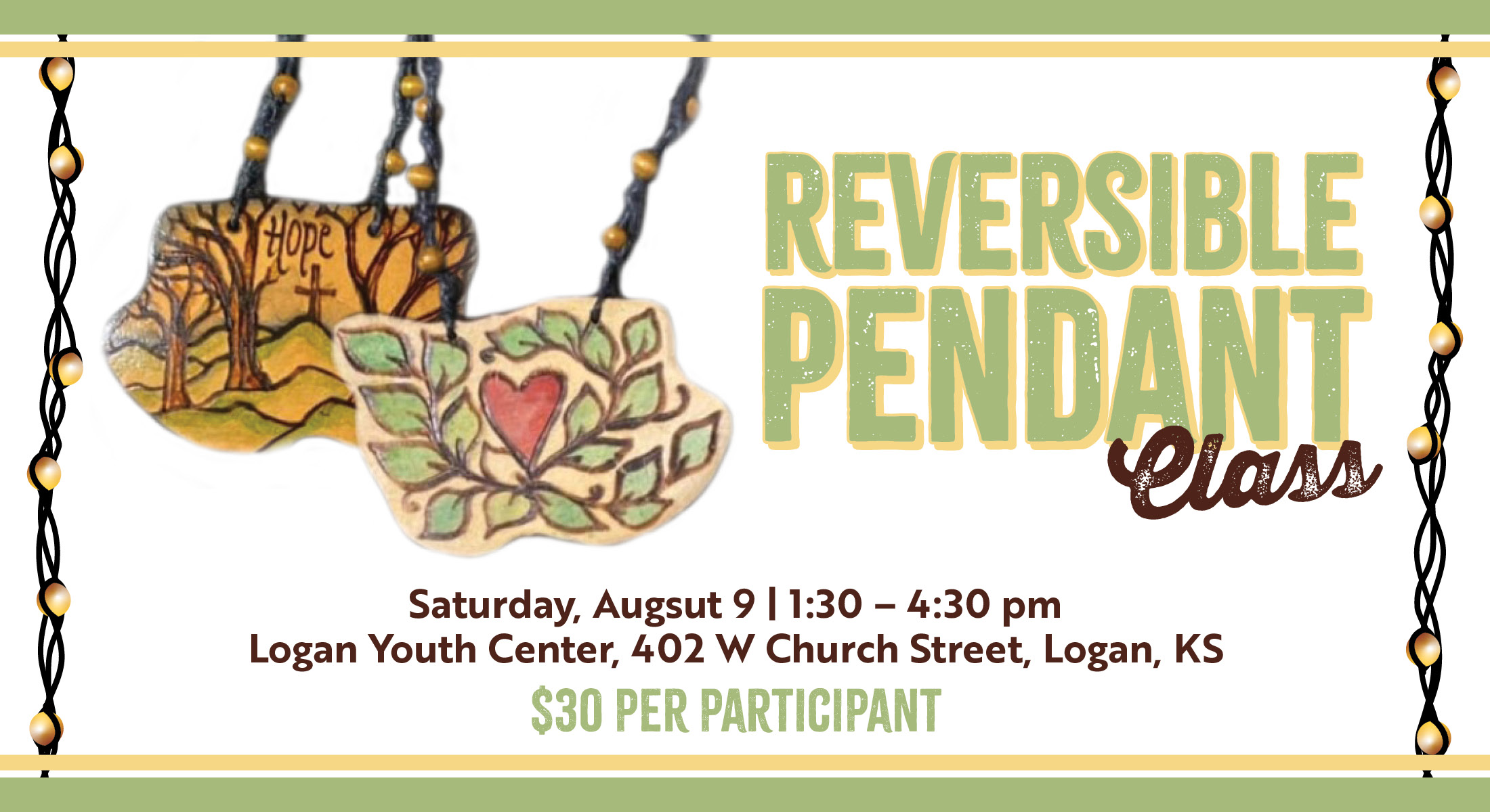 Reversible Pendant Class - August 9
