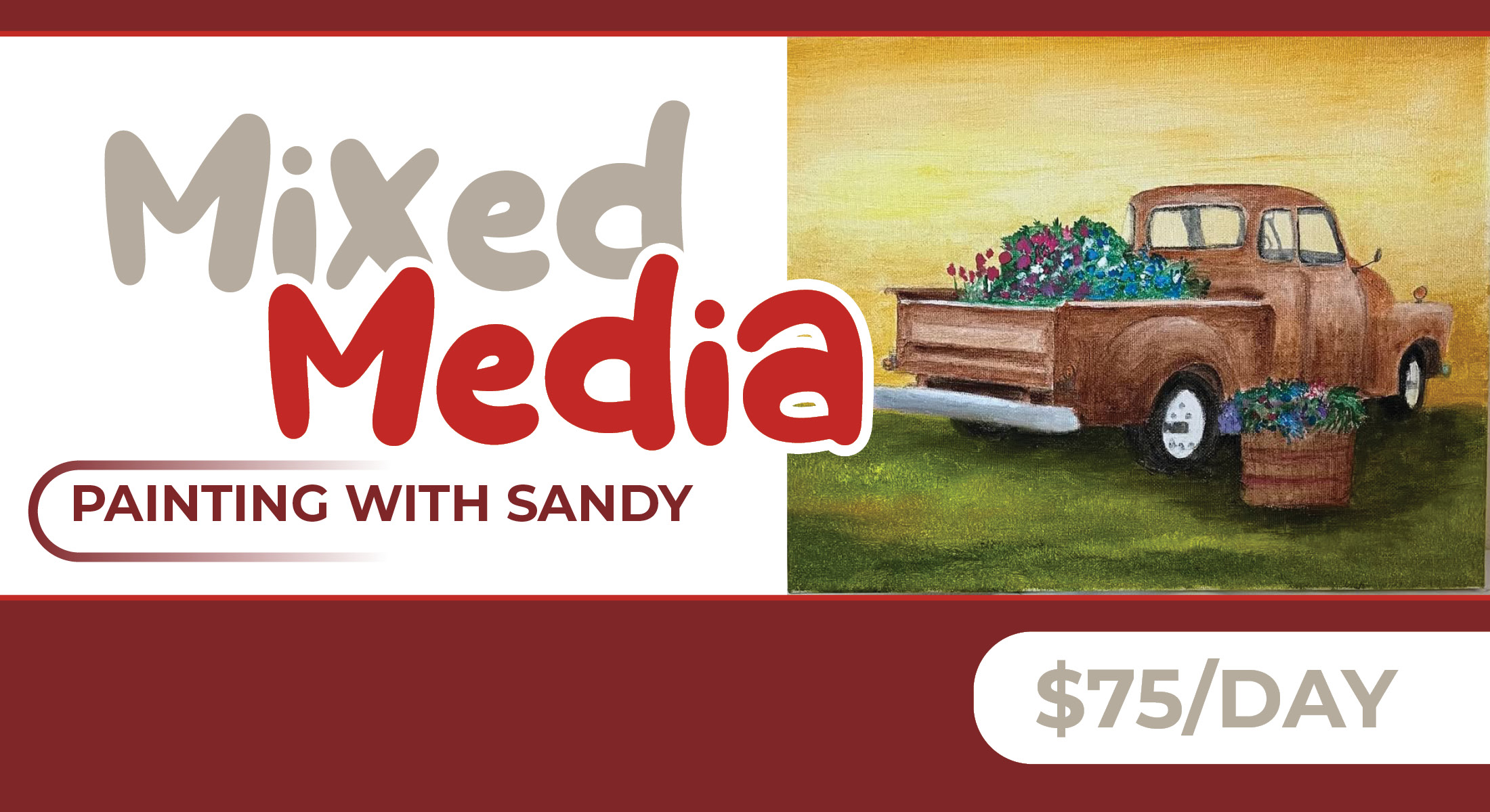 July's Mixed Media Painting Class