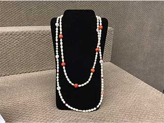 Pearls and Coral Stones strung by Sami J. Randle (Thy Woven Peacock) Pearls and Coral Stones strung by Sami J. Randle (Thy Woven Peacock)