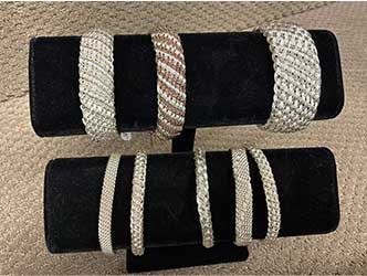 Silver & Copper Bracelets made by Sami J. Randle (Thy Woven Peacock) Silver & Copper Bracelets made by Sami J. Randle (Thy Woven Peacock)